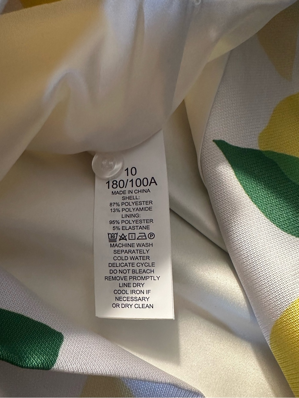 Kate Spade Cropped Sleeveless Top Lemon Print Size 10 - Picture 6 of 6